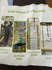 2 Pack Ninja Gymnastic Rings, Indoor Outdoor Climbing Training Swing Rings RED