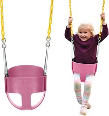 Heavy-Duty High Back Full Bucket Toddler Swing Seat | Coated Chains Fully Ass…