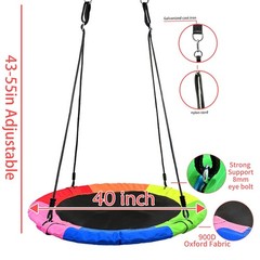 Tree Swing,Saucer Flying Swing 40 Inch for Kids,900D Oxford Multicolor
