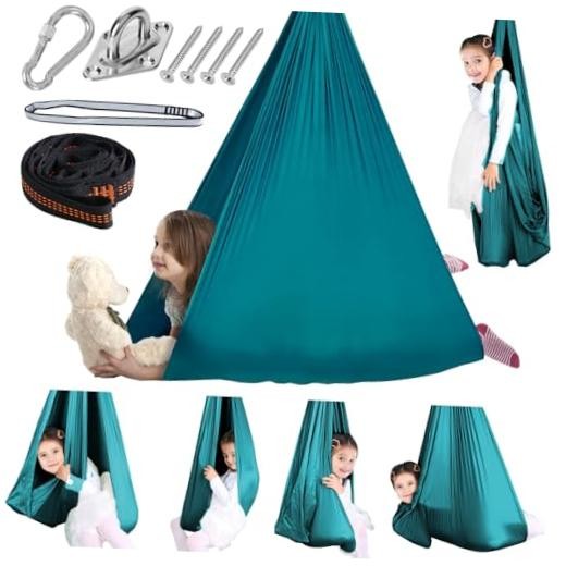 Sensory Swing Indoor Outdoor for Kids Suspension Strap Hardware Kit | Soft