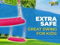 SWING SET STUFF INC. FLAT SEAT WITH 5.5 FT. COATED CHAIN PINK playground 0310