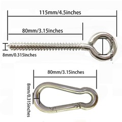 Hammock Hanging Kit, Heavy Duty Swing Hangers Eye Hooks for Hanging Swing Sta…