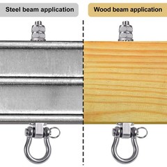 Heavy Duty Bearing Swing Hangers, 2 Pack Stainless Steel Swing Hooks for Wood…