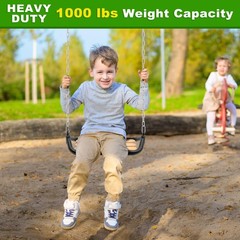 2 Pack 100 Inch Hanging Swing Chain with 4 Carabiners, 1000LB Capacity Plasti…