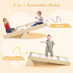 Pikler Triangle Set 7 in 1 Climbing Toys for Toddlers Foldable Baby Wood Montess