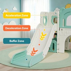 10-in-1 Slide Set for Kids Age 3+, Toddler Climber Slide Set with Drawing Board