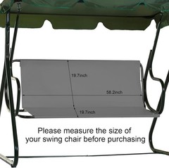Patio Swing Seat Cover Replacement,Swing Cushion Covers,Waterproof Swing Seat…