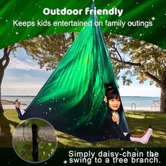 Sensory Swing for Kids Indoor and Outdoor Therapy Cuddle Swing Space Green