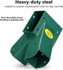BETOOLL DIY Swing Set Bracket with All Mounting Hardware Middle Green