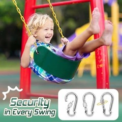 Toddler Swing & Gym Rings – Swing Set Accessories with Snap Hooks, 2 Green2