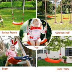 Tree Swing Seat, Swing Set for Outdoor & Indoor Playground, Orange