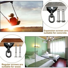 Heavy Duty Swing Hangers1200 lb Hammock Hanging kit360°Rotating Swing Hardwar…