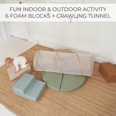 Fun Climbing Toy Set for Toddlers Aged 1-3 – Incl. Crawl Through Tunnel & PU-…