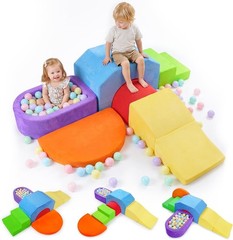 6 PCS Foam Climbing Blocks for Toddler Growth – Safe Indoor Play Set
