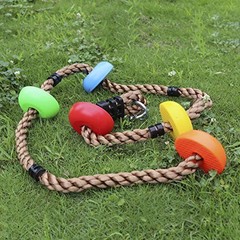 Colorful Climbing Rope – 6.5ft with 5 Knotted Foot – Kids Ninja Rope for