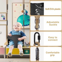 Heavy Duty High Back Full Bucket Toddler Swing Seat, Toddler Bucket Swing with L