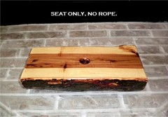Custom One-Hole Hickory 1/2 Log Wood Tree Swing Seat (Seat Only) #004HICK-LOG5