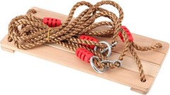 15.57 x 6.3 Inch Wooden Swing, Hanging Tree Swing Seat with Adjustable Rope a…