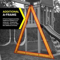 Wooden Swing Set Outdoor Slide Kids Backyard Playground Playset Playhouse AFrame