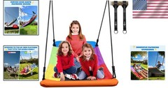 Colorful 60″ Tree Swing with Hanging Straps – 700lb Capacity