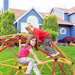 Geometric Dome Steel Frame Climber for Kids, Toddler Jungle Gym Outdoor Activity