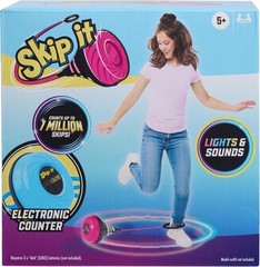 Nostalgic 90s Skip It Toy – Light Up Ball and Digital Counter, Pink, 31-Inch