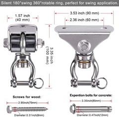 “Silent Swing Hanger Heavy Duty Swing Hook Swivel Bearing Hanging Hardware for..