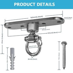 2 of Heavy Duty Stainless Swing Hanger with Smooth Swing Bearings 180°+360°, …