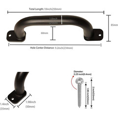 4 Pack 10 In. Metal Playground Safety Handles Outdoor Playset Grab Bars for Kids