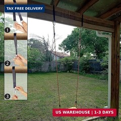 KINSPORY Wooden Swing Seat, Outdoor Swing Set Accessories for Backyard, Height A