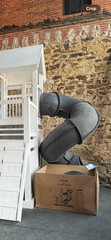 Grey commerical 7ft tube slide