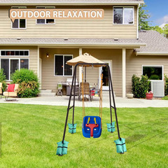 Kids Swing Stand – A-Frame Metal Frame for Indoor/Outdoor Toddler Swings