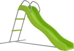 Outdoor Slide for Kids Ages 3-8 5.7FT Freestanding Wave Slide Climbing Step