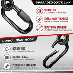Heavy Duty Swing Hanger 10MM Solid Hardware, Swing Hooks & Bolts for Porch, Play
