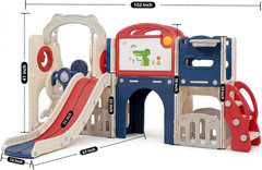 Toddler Playsets Slide for Backyard Indoor 12-In-1 | Swing Set Outdoor Freestand