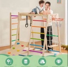 Paxato Indoor Playground, Climbing Toys for Toddlers 1-3 Inside with Basketball