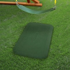 09-0012-PAIR-G Protective Rubber Mat For Swing Set of 2 Mats, Green