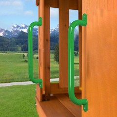 6 Pack 17 Inch Green Metal Safety Handles for Playground – Swing Set Accessor…