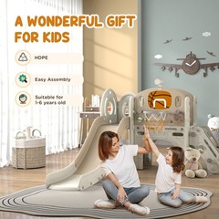 All-in-One Toddler Slide with Climber and Sports Activities 73 Inch Long