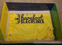 Barefoot Slackline Kit 50ft (18m) Complete Set Neon Green New