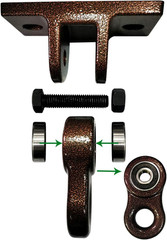 ABUSA Heavy Duty Swing Sets Brackets Including 2 Bronze A-Frame Swing Set Bracke