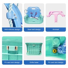 Toddler Swing, 3-in-1 Baby Swing Seat, Anti-Flip Snug & Secure Detachable Kid…