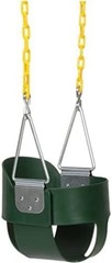 Heavy-Duty High Back Full Bucket Toddler Swing Seat | Coated Swing Chains Ful…