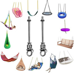 2 Heavy Duty Swing Hangers 360° Bearing Stainless Steel Swing Hooks 1000LBS Capa