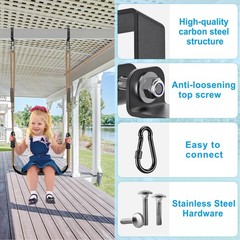 Heavy Duty Swing Hangers for Wooden Sets Snap Hooks, 3mm Thickness Porch Swin…