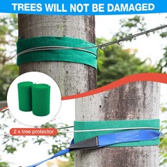 120FT ZipLine for Backyard – Up To 400LBS Quickly Tighten Zip Line Kits