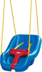 (x2 pack) Little Tikes 2-in-1 Snug and Secure Swing, High Back Swing, Blue