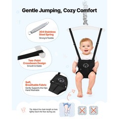 Uimoso Toddler Swing and Jumper Combo with A-Frame Stand in Black