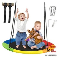 40 Inch Saucer Tree Swing for Kids Outdoor,Disc Round Swing with Waterproof