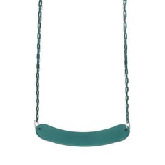 GREEN Playground Swing Set Seat Belt Vinyl Coated Zinc Chain, Hanger & Hooks